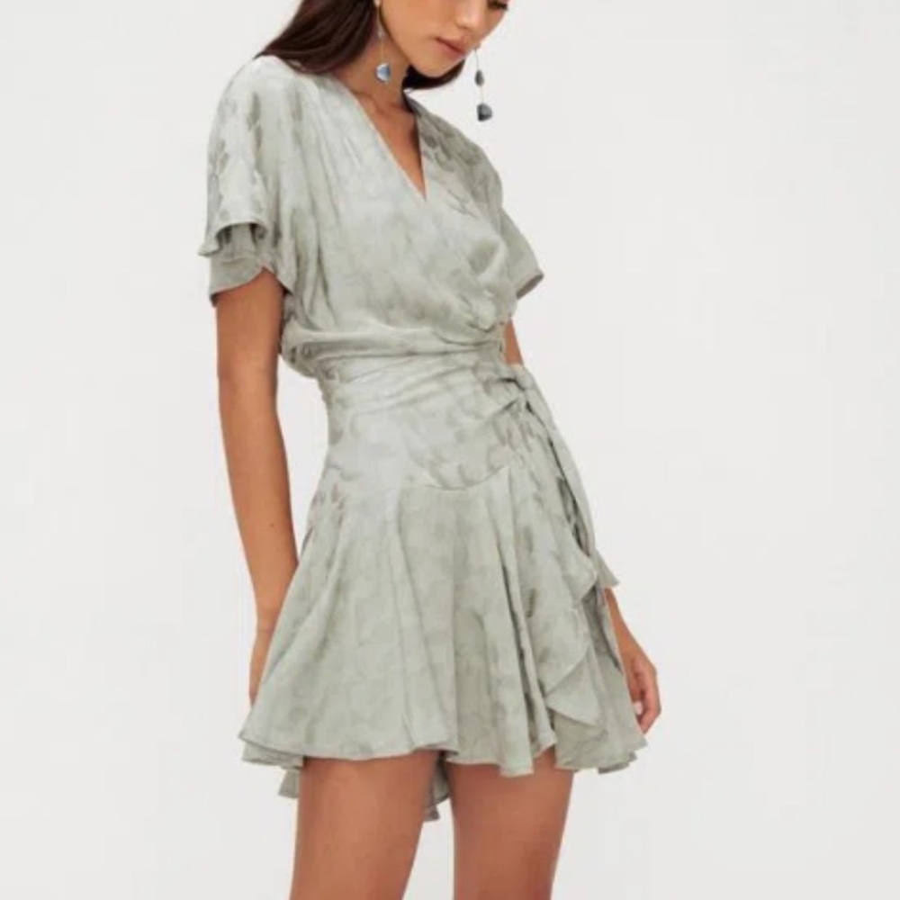 NWT New With Tags! Sheike Green Pleated Wrap Sundress